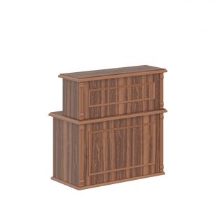Стойка рецепция RMS 120 Орех Даллас 1200х600х1200 (raut)