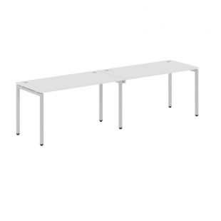 Стол 2-х местный XWST 2870 Белый/Алюминий 2800х700х750 (xten-s)