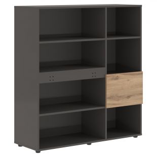 ЭДИС Стеллаж EHC 1245 Дуб Денвер светлый/Мокко 1250х430х1355 (edis) ЭДИС Стеллаж EHC 1245 Дуб Денвер светлый/Мокко 1250х430х1355 (edis)