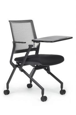 Кресло Moby D2002T Чёрный пластик с пюпитром/Чёрная ткань