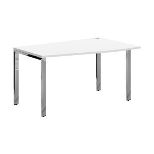 Купить xten gloss стол эргономичный xgct 149(r).1 белый/нержавеющая сталь 1400х900х750