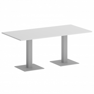 Home Office Стол прямоугольный VR.SP-5-180.2 Белый/Серый металл 1800*900*750
