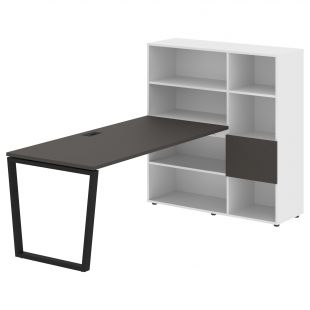 ЭДИС Стол-стеллаж EVRST 1217 Мокко/Черный/Белый 2190х1250х1355 (edis) ЭДИС Стол-стеллаж EVRST 1217 Мокко/Черный/Белый 2190х1250х1355 (edis)