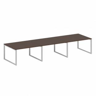 Metal System Перег. стол (3 столешницы) на О-оразном м/к БО.ПРГ-3.3 Венге/Серый металл 4200*1235*750