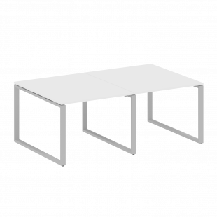 Metal System Перег. стол (2 столешницы) на О-образном м/к БО.ПРГ-2.1 Белый/Серый металл 2000*1235*750