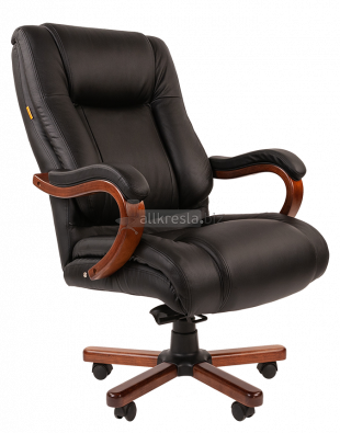Офисное кресло Chairman 503 кожа, черн.