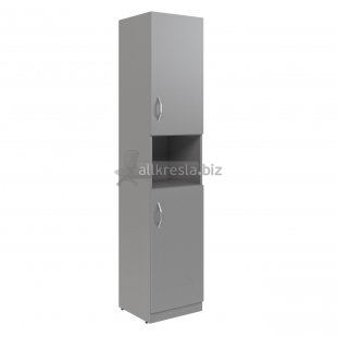 SIMPLE Шкаф колонка с 2-мя глухими малыми дверьми SR-5U.4(R) Серый