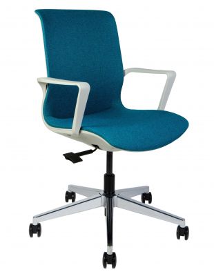 Кресло офисное / Некст / морская волна ткань / cветло серый пластик