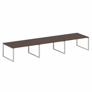 Metal System Перег. стол (3 столешницы) на О-оразном м/к БО.ПРГ-3.4 Венге/Серый металл 4800*1235*750