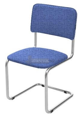 Офисный стул Сильвия хром (ткань 67 blue) (x5 шт. в коробке)