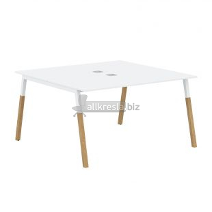 ФОРТА Стол FWST 1313 Белый премиум/Белый-Бук 1380х1370х733 (forta) ФОРТА Стол FWST 1313 Белый премиум/Белый-Бук 1380х1370х733 (forta)