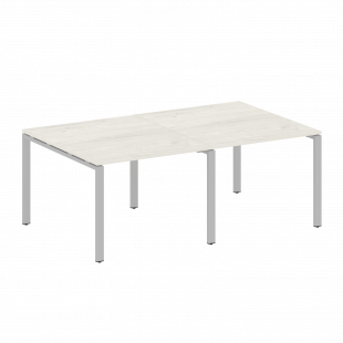 Metal System Перег. стол (2 столешницы) на П-образном м/к БП.ПРГ-2.1 Дуб наварра/Серый металл 2000*1235*750