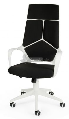 IQ white (АйКью) кресло белый пластик - Черная ткань /арт.8#11855/