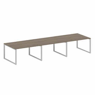 Metal System Перег. стол (3 столешницы) на О-оразном м/к БО.ПРГ-3.3 Вяз/Серый металл 4200*1235*750