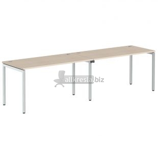ИКСТЕН ЭС Стол 2-х местный XWST 2870 Бук Тиара/Алюминий 2800х700х750 (xten-s)
