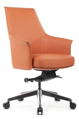 Кресло В1918 Оранжевый (3A ND9713) натуральная кожа 68*68*88-94