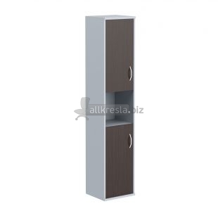 IMAGO Шкаф колонка с комплектом глухих малых дверей СУ-1.5(L) Венге Магия/Металлик