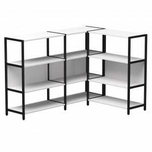 Набор стеллажных систем №14 ЭВО Евп 1635x1215x1120 Белый/Черный Набор стеллажных систем №14 ЭВО Евп 1635x1215x1120 Белый/Черный