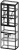Купить смарт rus шкаф витрина с нишей с замком (мдф рама) зад.стенка двп 76н005.2013.2022 (786х436х2104)