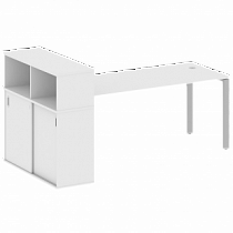 Купить metal system стол письменный с шкафом-купе на п-образном м/к (2210*1120*1098)