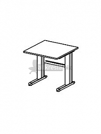 Купить эрго rus стол письменный на металлокаркасе глубина - 800 мм ем-107 (800х800х760)