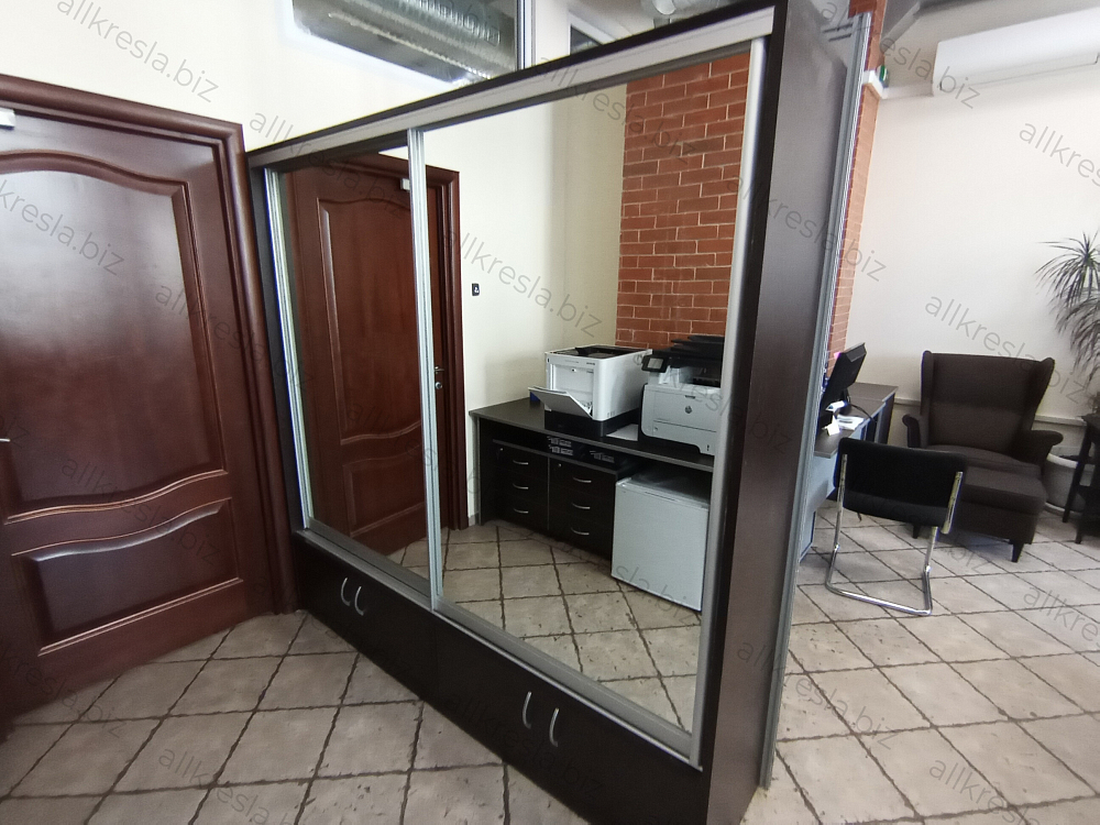 Офисная мебель Практик Венге + Шкаф купе с зеркалом, на заказ