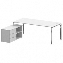 Купить metal system direct стол руковододителя с тумбой левый бг.срт-6.9 (l)
