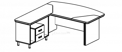 Купить берлин rus стол руководителя угловой сру.в 20-200l (200х200х76)
