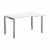 Купить xten gloss стол эргономичный xgcet 149(r).1 белый/нержавеющая сталь 1400х900х750