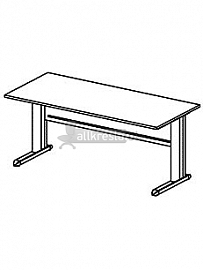 Купить эрго rus стол письменный на металлокаркасе глубина - 800 мм ем-117 (1800х800х760)