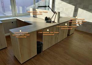 Набор мебели - 2 прямых стола с перегородкой и приставными тумбами