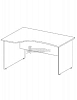 Купить эрго rus стол с асимметричной столешницей на лдсп каркасе с приставной стороной 60 см са3-16l (1600х900х760)