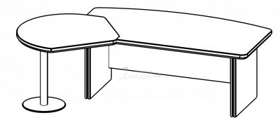 Купить берлин rus стол руководителя с брифингом без вставок срб 18-150l (235х150х76)