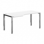Купить xten gloss стол эргономичный xgcet 169(l).1 белый/нержавеющая сталь 1600х900х750