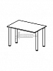 Купить эрго rus стол письменный на п-образном каркасе (труба круглого сечения d=40 мм) глубина - 80 см еr02.0908 (1300х800х760)