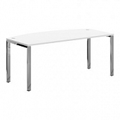 Купить xten gloss стол руководителя xget 189.1 белый/нержавеющая сталь 1800х914х750