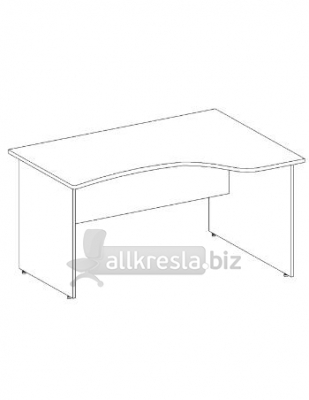 Купить эрго rus стол с асимметричной столешницей на лдсп каркасе с приставной стороной 60 см са3-16r (1600х900х760)