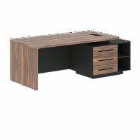 Купить стол руководителя с тумбой vrct 2190(r) 2100х900х750 (velion veneer)