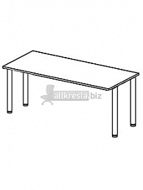 Купить эрго rus стол письменный на п-образном каркасе (труба круглого сечения d=40 мм) глубина - 80 см еr02.0913 (1800х800х760)