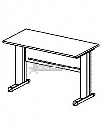 Купить эрго rus стол письменный на металлокаркасе глубина - 600 мм ем-106 (1400х600х760)
