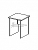 Купить эрго rus стол письменный на лдсп каркасе глубина - 700 мм ст7-07 (700х700х760)