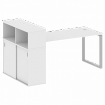 Купить metal system стол письменный с шкафом-купе на о-образном м/к (2010*1120*1098)