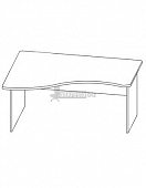 Купить эрго rus стол с асимметричной столешницей на лдсп каркасе с приставной стороной 80 см са4-16l (1600х1100х760)