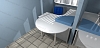 Дизайн->Его реализация - Проект расстановки мебели на заказ Белая/Голубая