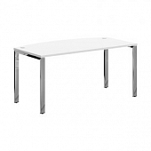 Купить xten gloss стол руководителя xget 169.1 белый/нержавеющая сталь 1600х867х750
