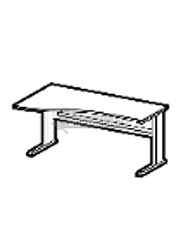 Купить эрго rus стол с асимметричной столешницей на металлокаркасе с приставной стороной 60 см ем-141l (1400х900х760)