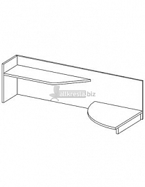 Купить эрго rus полка настольная пу16r (1600х320х460)