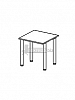 Купить эрго rus стол письменный на п-образном каркасе (труба круглого сечения d=40 мм) глубина - 80 см еr02.0903 (800х800х760)