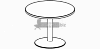 Купить берлин rus конференц стол круглый на опоре с основанием диаметр основания опоры d=500 d=700 кскб 120 d=700 (120х120х74)