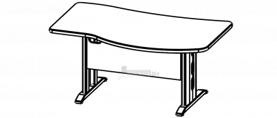 Купить берлин rus стол с брифинг-зоной на металлическом l-каркасе сбзм 140 l/r (140х100х74)